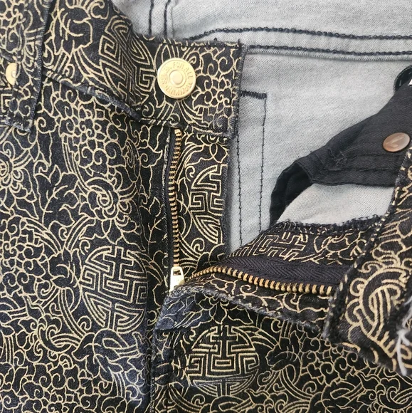 7 for all Mankind Gold Geo Skinny Jean - Picture 6 of 13